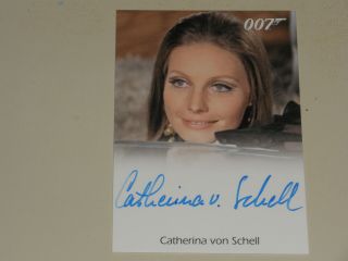 James Bond 007 Archives Autograph Auto Catherina Von Schell As Nancy