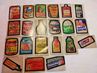 21 - Vintage 1974 Topps Chewing Gum Wacky Trading Stickers