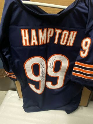 Nfl Chicago Bears Jersey 99 Dan Hampton Signed Beckett