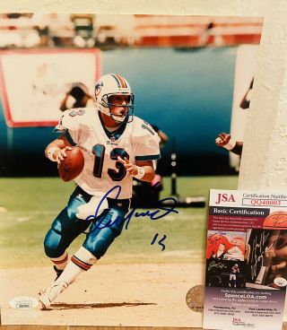 Dan Marino Miami Dolphins Signed 8x10 Autographed Photo Jsa Authenticated Nfl