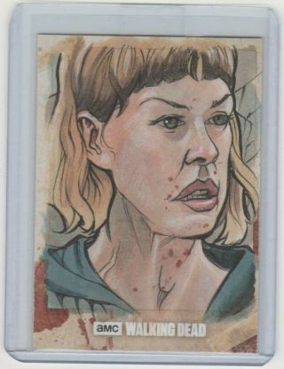 Topps Walking Dead Season 8 Jadis Sketch Card By Artist Brad Hudson 1/1