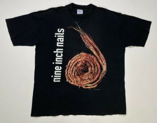 Vintage Nine Inch Nails Further Down The Spiral 1995 Shirt Men Xl Single Stitch