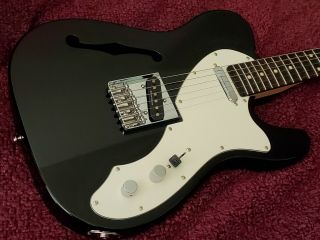 Squier By Fender Vintage Modified Thinline Telecaster 2007 Black Rare 24.  75 " Dd