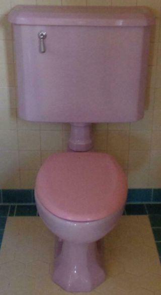 Vintage Kohler 8798 Series Pink Toilet - Complete - Great Vintage Color & Design