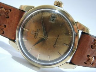 Rare Vintage Omega Seamaster 14k Gold Capped Automatic Cal.  503 Date Men 