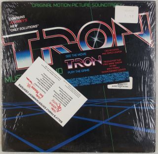 Tron: Soundtrack Wendy Carlos Us Og Shrink Vinyl Lp W/ Video Game Coupons