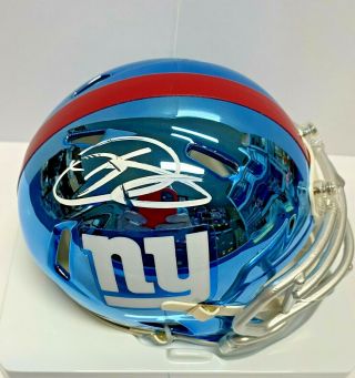 York Giants Odell Beckham Jr.  Signed Chrome Mini Helmet Fanatics