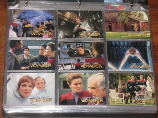 Star Trek Voyager Series One & Two Collector Trading Cards & Binder Skybox