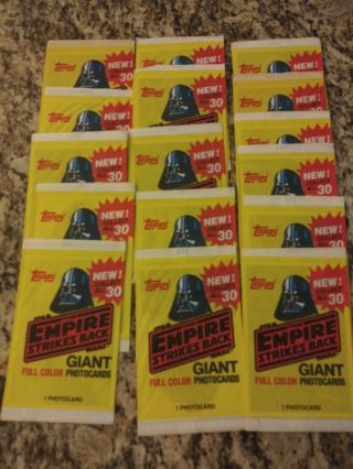 Topps Star Wars The Empire Strikes Back Giant Full Color Cards 16 Pack