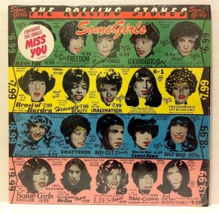 The Rolling Stones Some Girls Lp 1978 Cover Shrink Coc 39108 Ex -