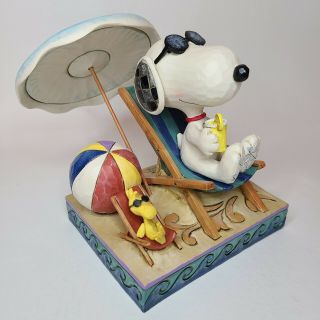 Jim Shore Peanuts Beach Buddies Snoopy And Woodstock Figurine 4049415