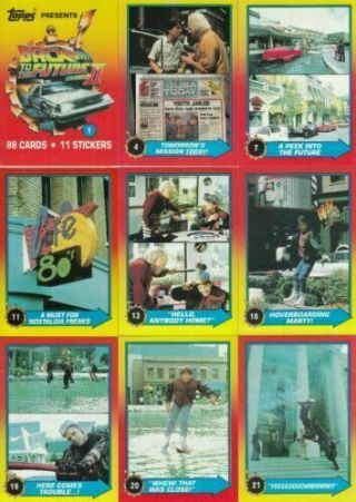 Back To The Future Part Ii - Complete 88 Card Set 1989 - Nm
