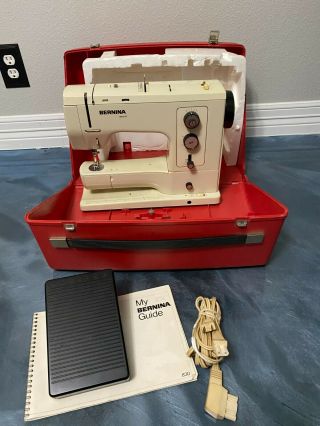 Bernina 830 Record Sewing Machine Vintage W/ Case And Pedal