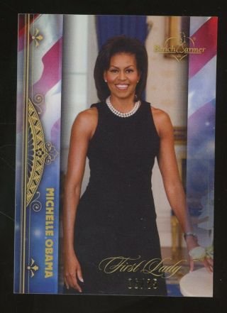 2009 Benchwarmer Gold Foil Fist Lady Michelle Obama 6/25
