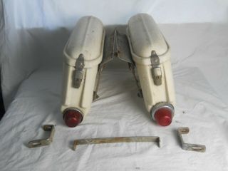 Vintage Buco Hard Saddlebags With Mounting Brackets,  Cushman,  Moped,  Scooter.  Rg