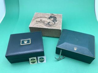 Vintage Rolex Accessories Seahorse Outer Box Inner Boxes 200m/660ft Anchor