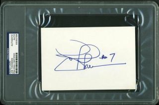 Redskins Joe Theismann Authentic Signed 4x6 Index Card Autograph Psa/dna Slabbed