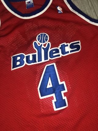 Vintage Washington Bullets Chris Webber - Authentic Champion Jersey - Size 48 2