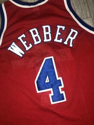 Vintage Washington Bullets Chris Webber - Authentic Champion Jersey - Size 48 4