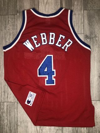 Vintage Washington Bullets Chris Webber - Authentic Champion Jersey - Size 48 5