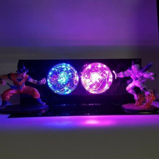 Rare Dragon Ball Z Goku & Friez Power Up Led Light Lamp Action Figure Whole Set