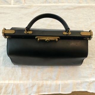 Vintage Black Leather Ralph Lauren The Madison Bag Rare
