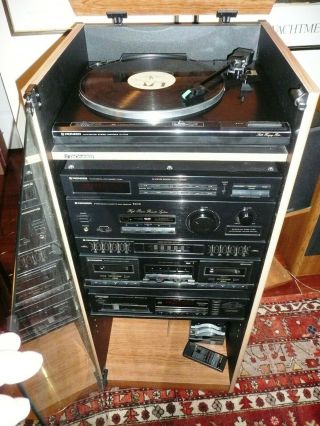 Vintage Pioneer Complete Stereo System,  Oak Cabinet,