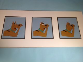 Scooby Doo Animation Production Cels Set Of 3 Consecutive Vintage Cels1970 