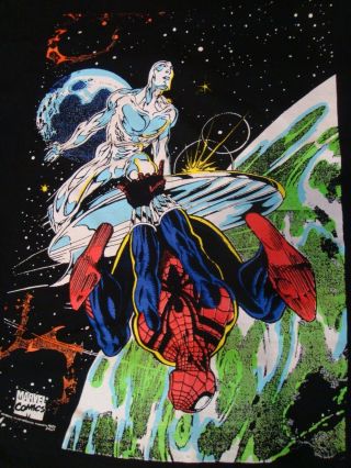 Silver Surfer " Marvel Comics Vintage " Ultra Rare T - Shirt,  Xl