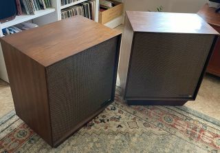 1960’s Mcm Retro Vintage Rca Victor Speakers.  Solid Wood