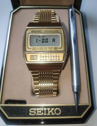 ⭐ Rare Vintage SEIKO C359 - 5000 Digital Calculator 1979 With Stylus Pen And Box 5