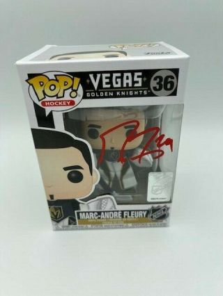 Marc Andre Fleury Signed Las Vegas Golden Knights Funko Pop Mascot Hologram