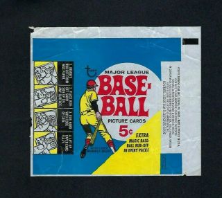 1969 Topps Baseball Card Wax Wrapper.  Color