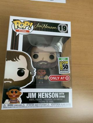Funko Pop Icons Jim Henson With Ernie Target Exclusive Sdcc 2019 Debut