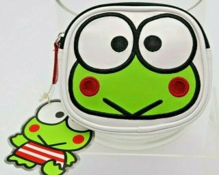 Sanrio Kero Keroppi Green Frog Coin Purse Loungefly Zipper Wallet Make Up Pouch