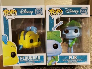 Funko Pop Disney Flounder 237 The Little Mermaid & Flik Bug 
