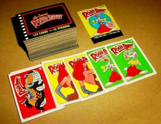 Topps Who Framed Roger Rabbit - Full Set 132 Cards,  22 Stickers & Wrapper 1987