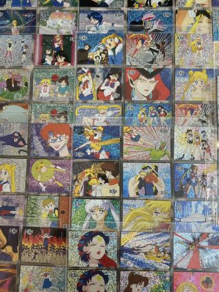 118 Sailor Moon Prismatic Trading Cards 1 - 72,  S1 - S6,  And Doubles