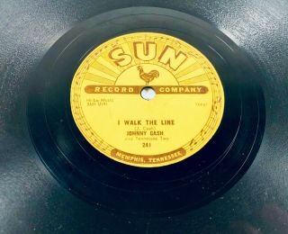 Johnny Cash Tennessee Memphis 78 Rockabilly - I Walk The Line/get Rhythm Sun 241