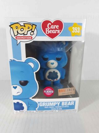 Funko Pop Care Bears Grumpy Bear 353 Boxlunch Exclusive Flocked