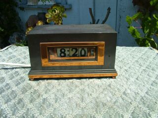 Vintage Mcm Lawson Electric Clock With Rolling Numbers