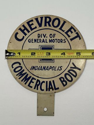 Vintage Chevrolet License Plate Topper RARE Commercial Body GMC Chevy Truck Van 2
