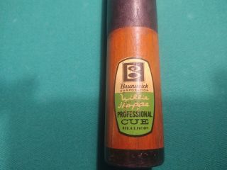 VINTAGE WILLIE HOPPE PROFESSIONAL CUE BY BRUNSWICK// 1960 - 1966 5