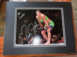 Miesha Tate Authentic Signed Autograph Matted 8x10 2015 Ufc Tate/horiz Kneeling