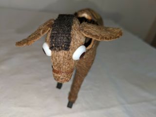 Antique Germany Mohair Nodder Donkey Candy Container? Paper Mache Glass Eyes 3