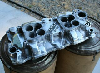 WEAIND Say Why And SBC 2x4 Intake Manifold DUAL QUAD Chevy V8 Hot Rod gasser vtg 5