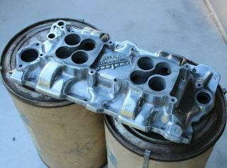 WEAIND Say Why And SBC 2x4 Intake Manifold DUAL QUAD Chevy V8 Hot Rod gasser vtg 6