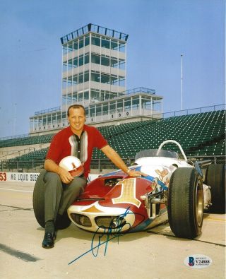 A.  J.  Foyt Indy 500 Signed Racing 8x10 Photo Autographed Aj Bas Beckett