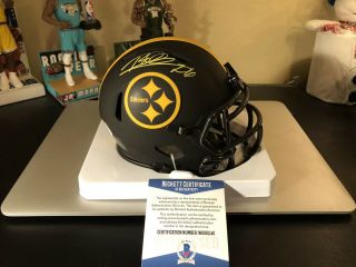 Rod Woodson Autographed Eclipse Mini Helmet Beckett Steelers