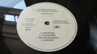 Freddie Mercury Montserrat Caballe Barcelona 1988 Uk Lp 1st Embossed Ex,  Listen